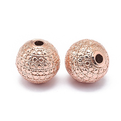 Rack Plating Brass Beads KK-O125-B-02RG-1
