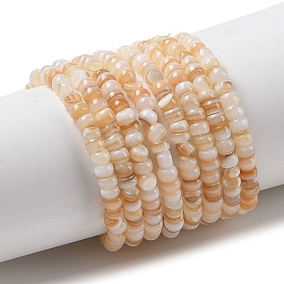Natural Freshwater Shell Beads Strands SHEL-P017-01B-10-1