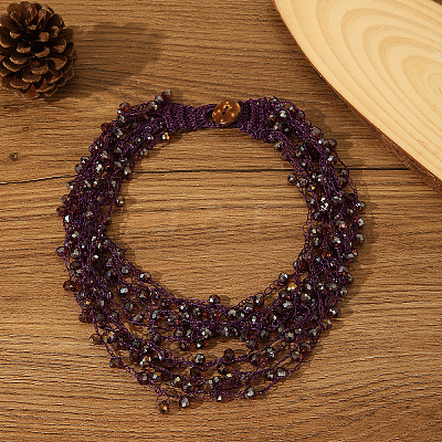 Bohemian Style Glass Bead Multi-layer Necklaces for Daily Wear and Gifting BA8447-4-1
