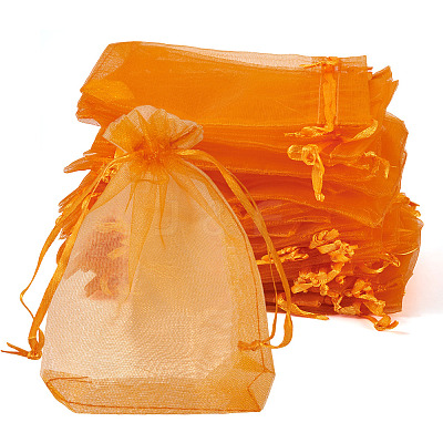50Pcs Organza Bags Jewellery Storage Pouches Wedding Favour Party Mesh Drawstring Gift OP-TA0001-16B-1
