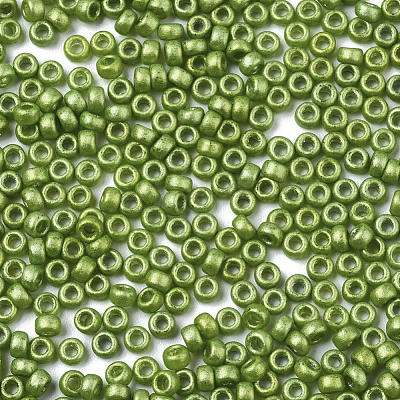 Frosted Opaque Glass Seed Beads X-SEED-S042-06A-02-1