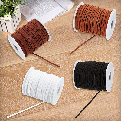 4 Rolls 4 Colors Flat Faux Suede Cord LW-CL0001-04B-1