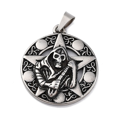 304 Stainless Steel Pendants STAS-Q339-01A-AS-1