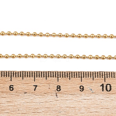 304 Stainless Steel Ball Chain Tassel Y Necklaces for Women LS-NJEW-Z104-01G-1