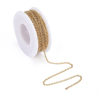 PVD Vacuum Plating 304 Stainless Steel Cable Chains CHS-F007-01G-B-1