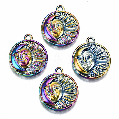 Rainbow Color Alloy Pendants PALLOY-S180-010-RS-1