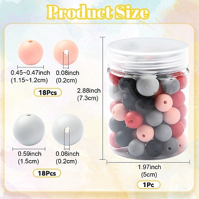 Silicone Beads SIL-YW0001-40B-1