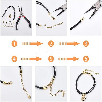 Brass Cord Ends LS-EC041-G-1