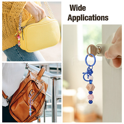 5Pcs Alloy and Brass Bar Beadable Keychain for Jewelry Making DIY Crafts DIY-SW0001-15C-1