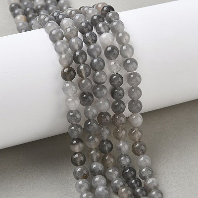 Natural Cloudy Quartz Beads Strands G-D840-69-6mm-1