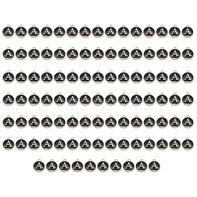 Golden Plated Enamel Alloy Charms ENAM-SZ0001-26B-A-1