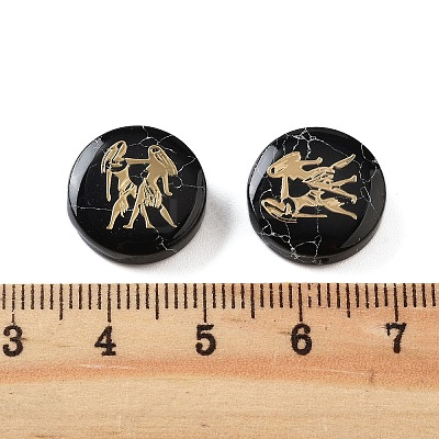 Dyed Black Synthetic Turquoise Beads G-F775-B12-1