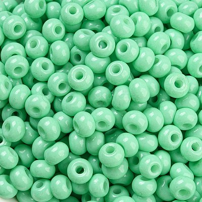 Imitation Jade 3/0 Glass Seed Beads SEED-Z001-A-B10-1