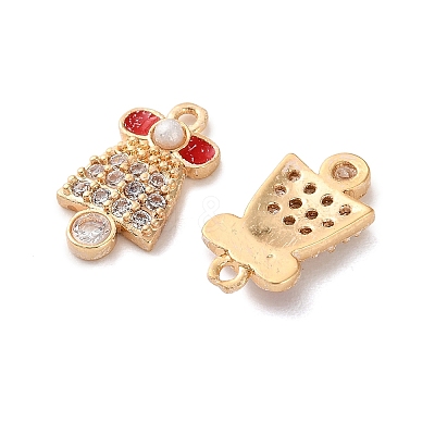 Brass Micro Pave Cubic Zirconia Pendants KK-D420-01G-04-1