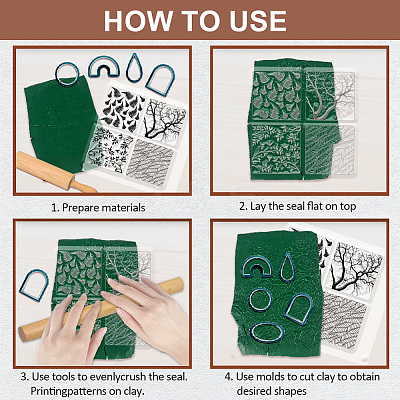 Silicone Clay Texture Mat AJEW-WH0447-048-1