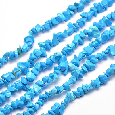 Synthetic Turquoise Chip Bead Strands G-M205-54-1