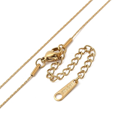 Ion Plating(IP) 304 Stainless Steel Boston Link Chain Necklace for Women NJEW-G097-03G-1