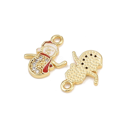 Brass Micro Pave Cubic Zirconia Charms LS-KK-Z129-01G-01-1