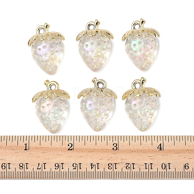 10Pcs Transparent Acrylic Pendants MACR-FS0002-08A-1