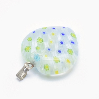 Handmade Millefiori Glass Pendants LAMP-O016-05-1