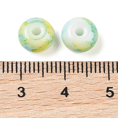 Opaque Spray Painted Glass Beads X1-GLAA-G118-01B-1