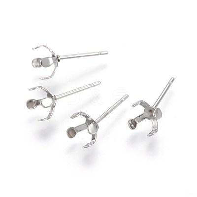 Tarnish Resistant 304 Stainless Steel Stud Earring Findings STAS-L219-03B-P-1