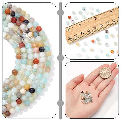 3 Strands Natural Flower Amazonite Beads Strands G-NB0004-43-1