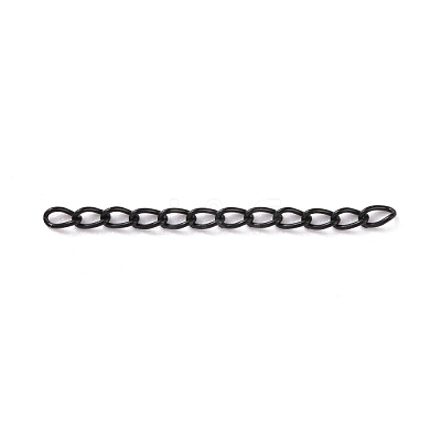 Ion Plating(IP) 304 Stainless Steel Curb Chains Extender STAS-WH0032-02A-EB-1