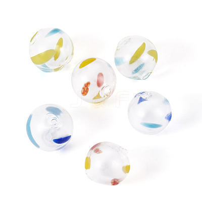 6Pcs 3 Colors Transparent Glass Beads GLAA-TA0003-97-1