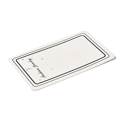 Rectangle Paper One Pair Earring Display Cards with Hanging Hole CDIS-C005-01-1