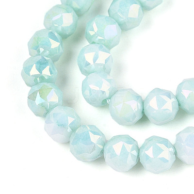 Anti-Tarnish Electroplate Glass Beads Strands GLAA-N010-6mm-02-1