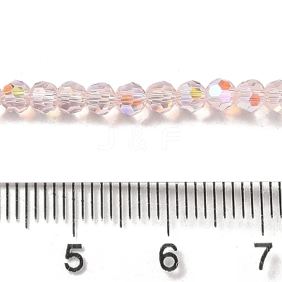 Electroplate Transparent Glass Beads Strands EGLA-A035-T3mm-L20-1