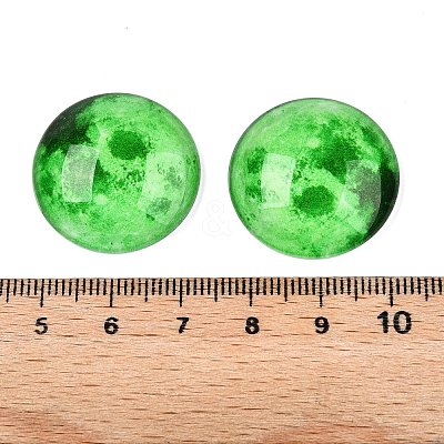 Fluorescent Glass Cabochons GGLA-T004-12E-1
