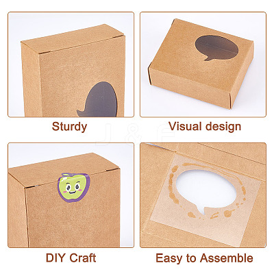 Kraft Paper Gift Box CON-WH0078-29C-1