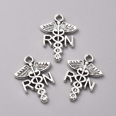 Tibetan Style Alloy Pendants X-TIBEP-WH0002-16AS-1