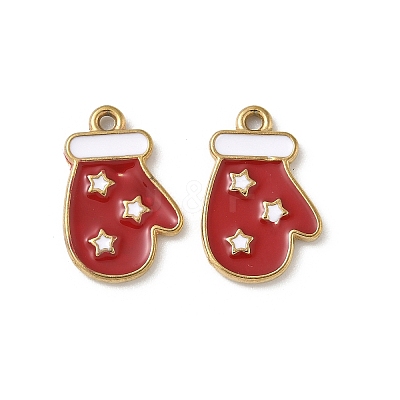 304 Stainless Steel Enamel Pendants STAS-L300-012G-20-1
