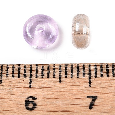 Transparent Dyed Colours Glass Seed Beads SEED-T007-02B-1