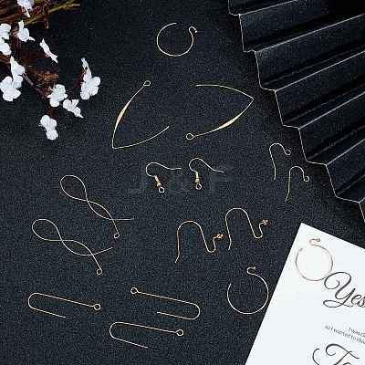 Brass Earring Hooks KK-SC0001-43G-1