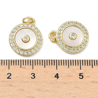 Brass Micro Pave Cubic Zirconia Pendants KK-A282-17G-1