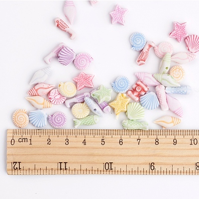 Craft Style Acrylic Beads MACR-Q153-M023-1