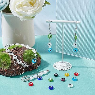 Handmade Evil Eye Lampwork Bead LAMP-PH0002-05-1