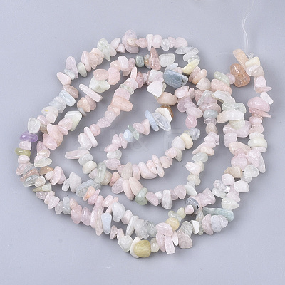 Natural Morganite Beads Strands X-G-S363-021-1