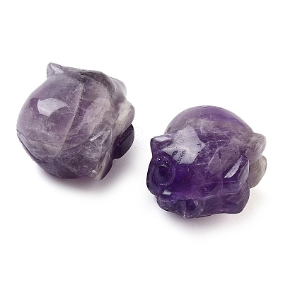 Natural Amethyst Carved Figurines DJEW-L023-C04-1