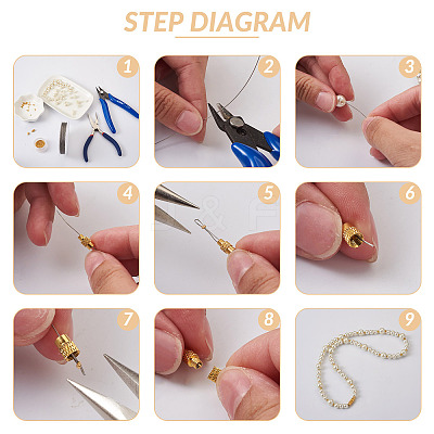 120Sets 6 Styles Column Brass Screw Clasps KK-KS0001-22-1