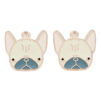 Alloy Enamel Puppy Pendants ENAM-S115-053-1