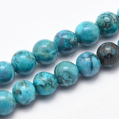 Natural Marble Beads Strands G-K211-8mm-E-1