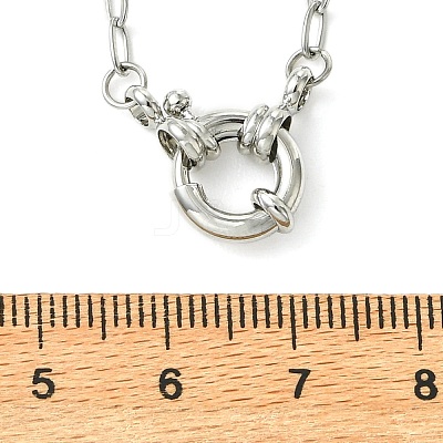 2.5MM 304 Stainless Steel Paperclip Chain Necklaces NJEW-JN06449-02-1