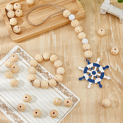 Wood Beads WOOD-FH0002-29A-1