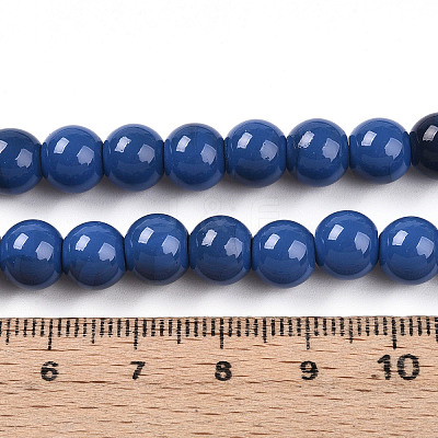 Baking Paint Glass Beads X1-DGLA-N013-8mm-10-1