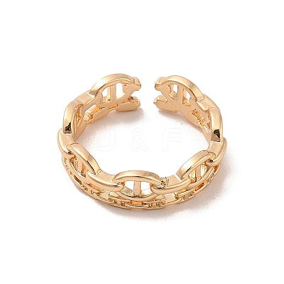 Brass Micro Pave Open Cuff Rings RJEW-R146-12A-G-1
